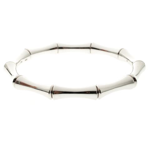 gucci bamboo bracelet white gold|Gucci bracelet grayson.